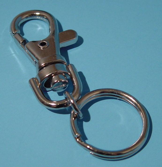Karabiner silber m.Schl&#252;sselring 10 Stk.