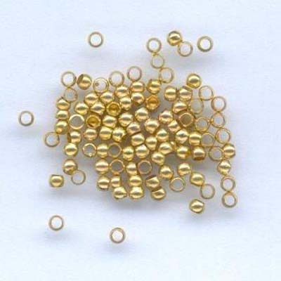 Quetschperlen 2,0mm gold    50St 