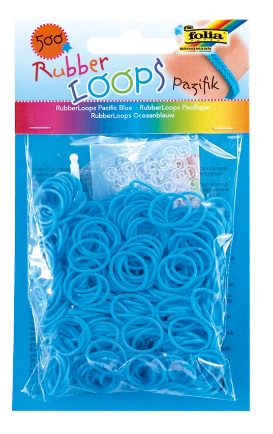 Rubber Loops PAZIFIK 500St. inkl 25 S-Klipse /H&#228;kelnadel