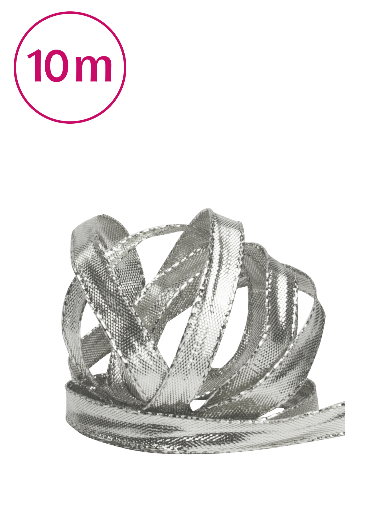 Band Lamee/Draht silber-grau 8mm x 10m