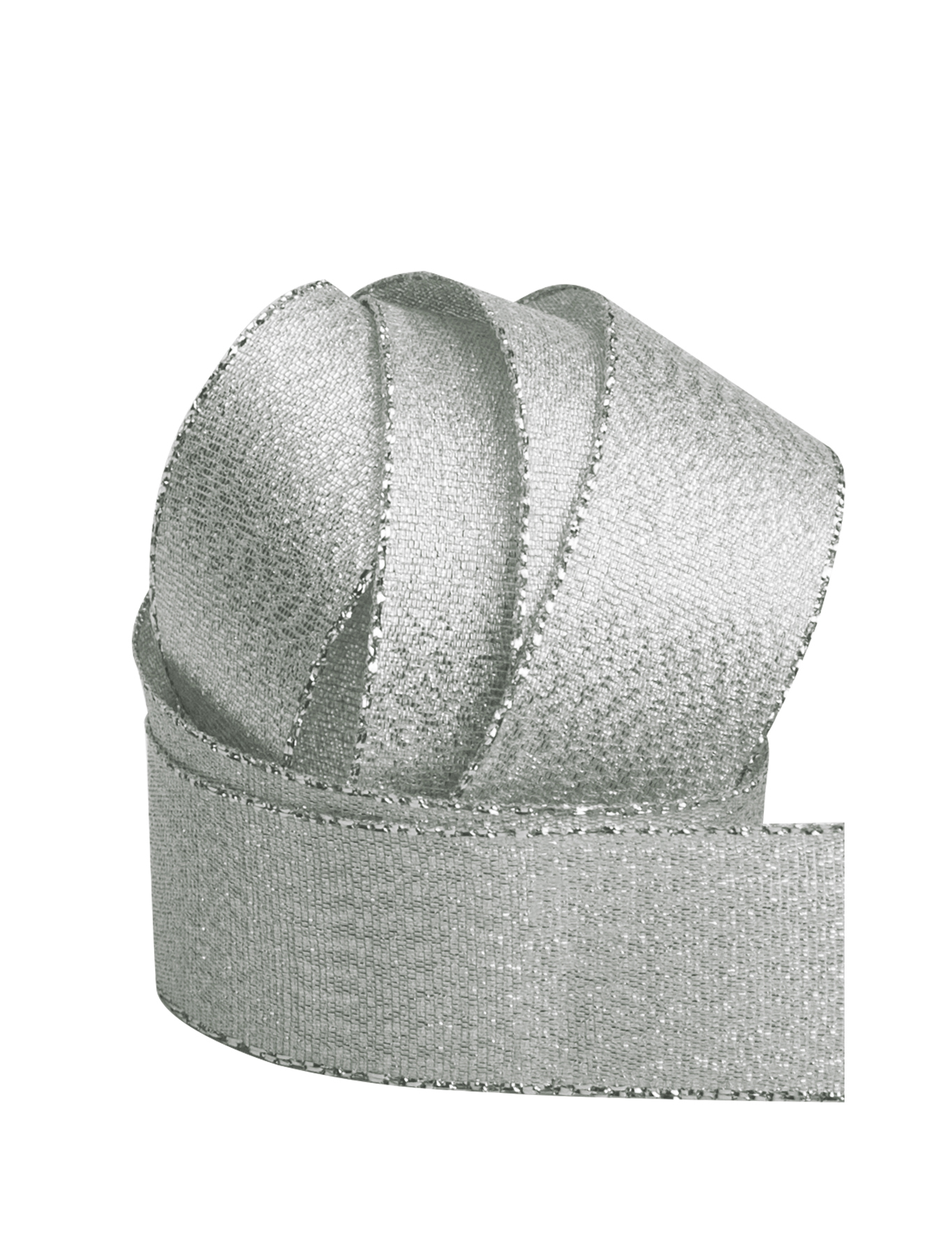 Band Lurex silber-grau 25mm x 25m
