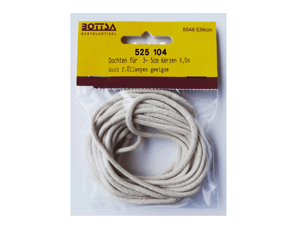Dochten f&#252;r  3- 5cm Kerzen 4,0m