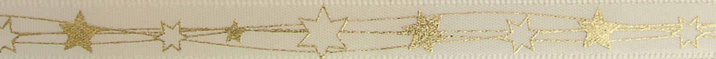 Band   Sterne 10 mm beige