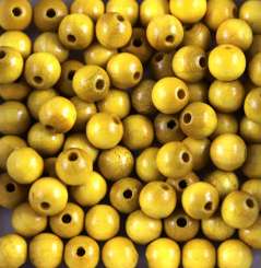 Holzperlen 20mm   9St gelb