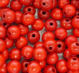Holzperlen  4mm 200St rot