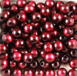 Holzperlen  4mm 200St bordeaux