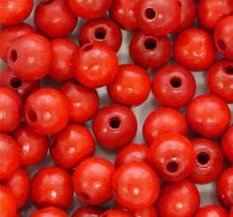 Holzperlen  6mm 100St rot