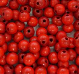 Holzperlen 24mm   6St rot