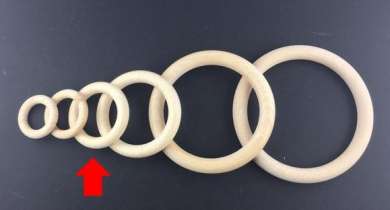 Holzring roh 56mm/9mm Ringst&#228;rke 50 Stk.