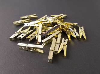 Klammern metallic gold      32mm 80St