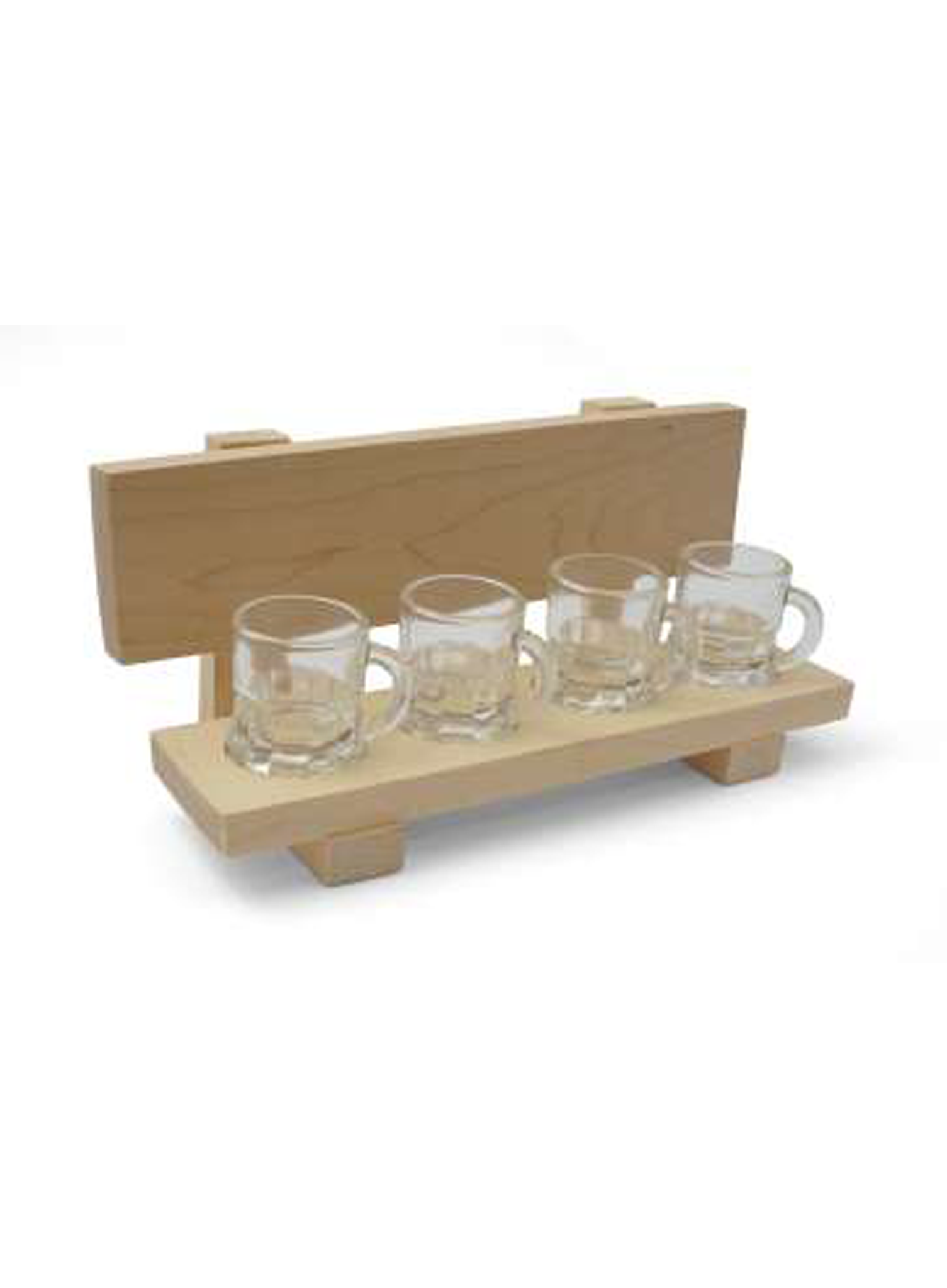 Schnapsbank mit 6 Gl&#228;sern 35x13cm