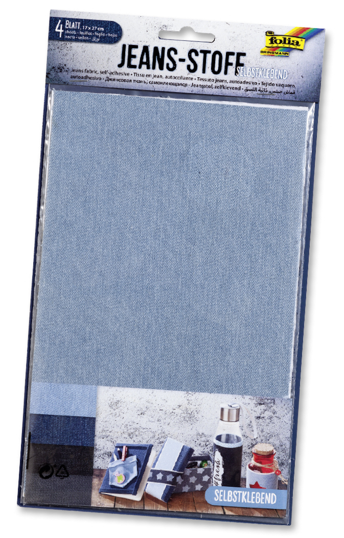 Jeansstoff sk 17x27cm, 4 Farben