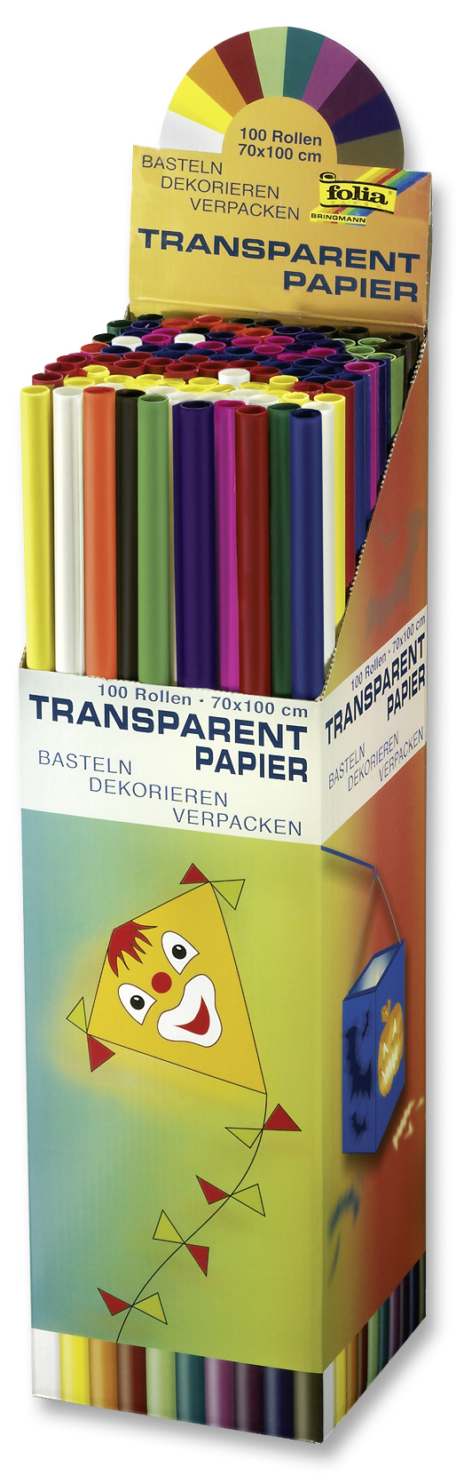 Transparentpapier  Rl. 70x100cm gelb