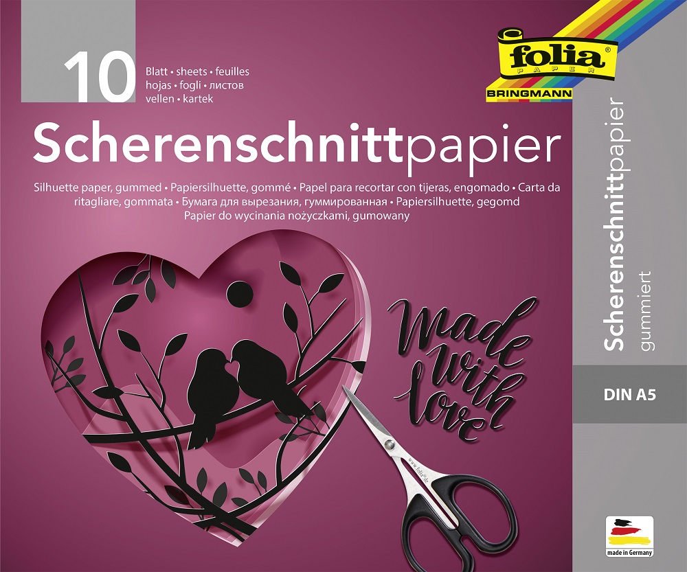 Scherenschnittpapier A5, 10Blatt