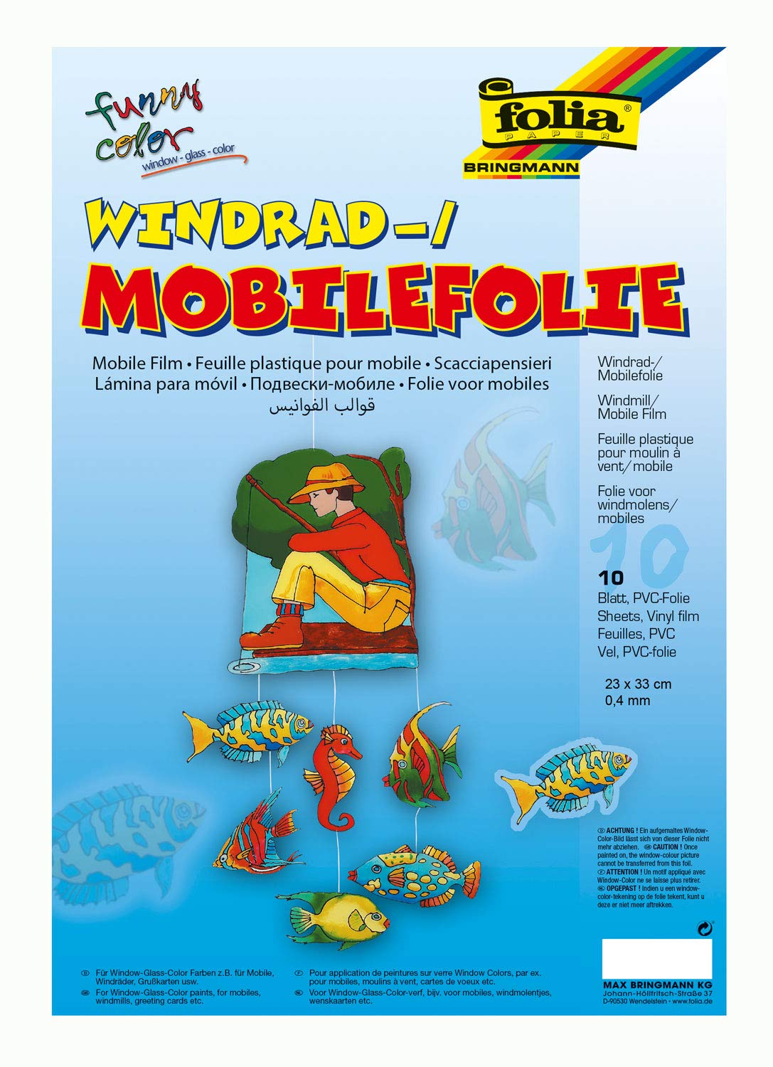 Windrad/ Mobilefolie transp. 23x33cm 10St.