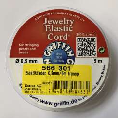 Elastikfaden 0,5mm/5m transparent