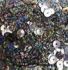 Pailletten  6mm Glitter silber