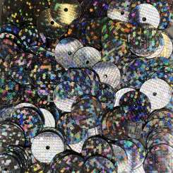 Pailletten 10mm Glitter silber