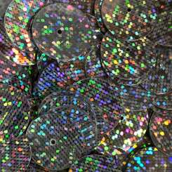 Pailletten 15mm Glitter silber