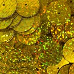 Pailletten 15mm Glitter gold