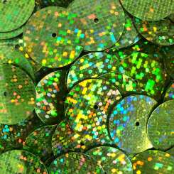 Pailletten 15mm Glitter hellgr&#252;n