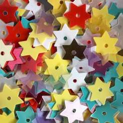 Stern-Pailletten  8mm perlmut mix