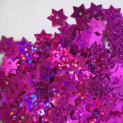 Stern-Pailletten  8mm Glitter pink