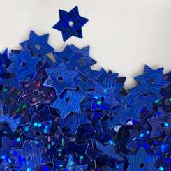 Stern-Pailletten  8mm Glitter blau