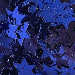 Stern-Pailletten 15mm blau