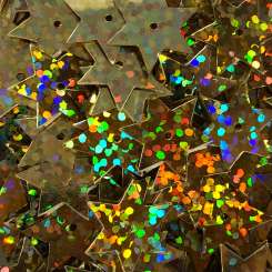 Stern-Pailletten 15mm Glitter gold