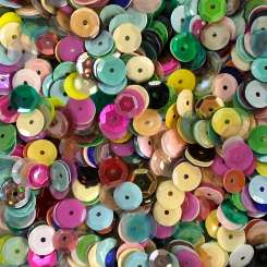 Sch&#252;sselpailletten  6mm perlmut mix