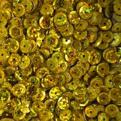 Sch&#252;sselpailletten  6mm Glitter gold