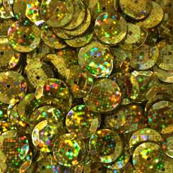 Sch&#252;sselpailletten 10mm Glitter gold