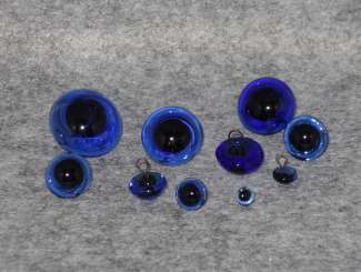 Glasaugen 14mm blau 10 Stk.