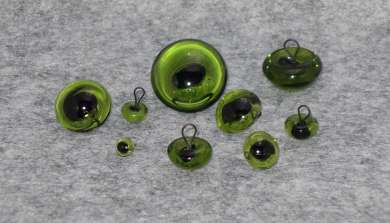 Glasaugen 16mm gr&#252;n 10 Stk.