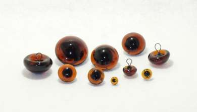 Glasaugen  6mm topas 10 Stk.