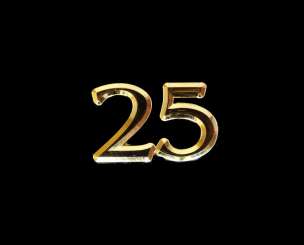 Goldzahlen 16mm 25 / 6 St.