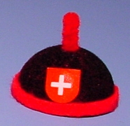 Sennech&#228;ppi schwarz/rot D.28mm 5 Stk.