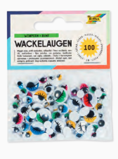 Wackelaugen mit Wimpern 5 Farben ass.