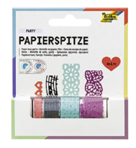 Papierspitze PARTY, selbstklebend 4 Rollen &#224; 1m