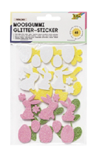 Moosgummi Glitter-Sticker FR&#220;HLING 40 St&#252;ck