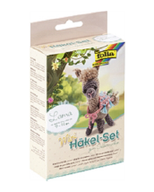 Mini-H&#228;kelset LAMA Set mit Nadel, Augen, F&#252;llwatte,Wolle