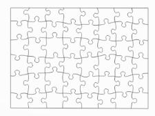 Puzzle BLANKO, extra stark DIN-A4, 48-teilig