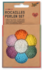 Rocailles Perlenset bunt 7 Farben sortiert