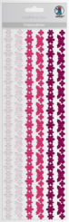 Filzbordüre Blüten und Schmettelinge pink