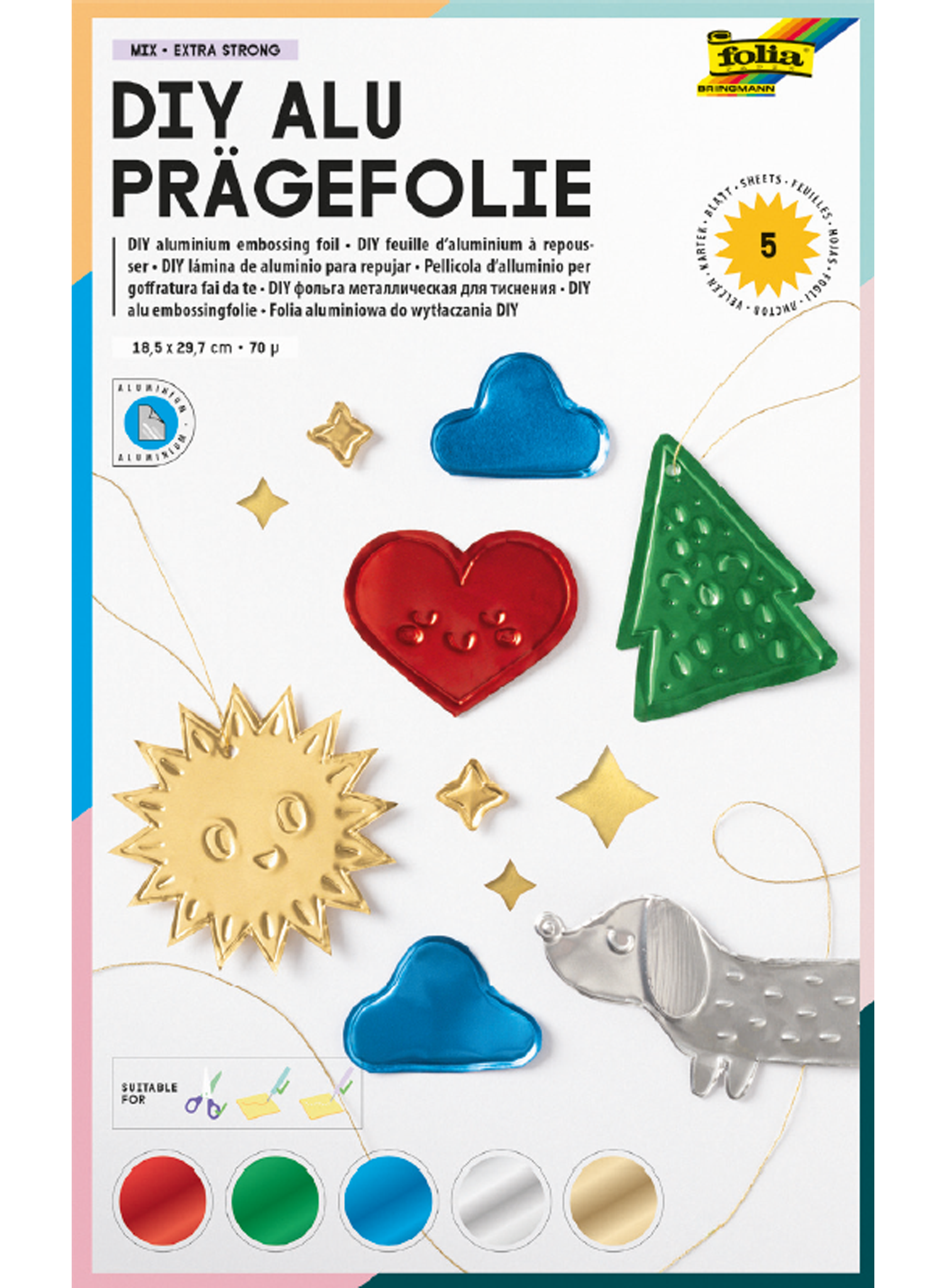 DIY Alupr&#228;gefolie Mappe MIX 18,5x29,7cm