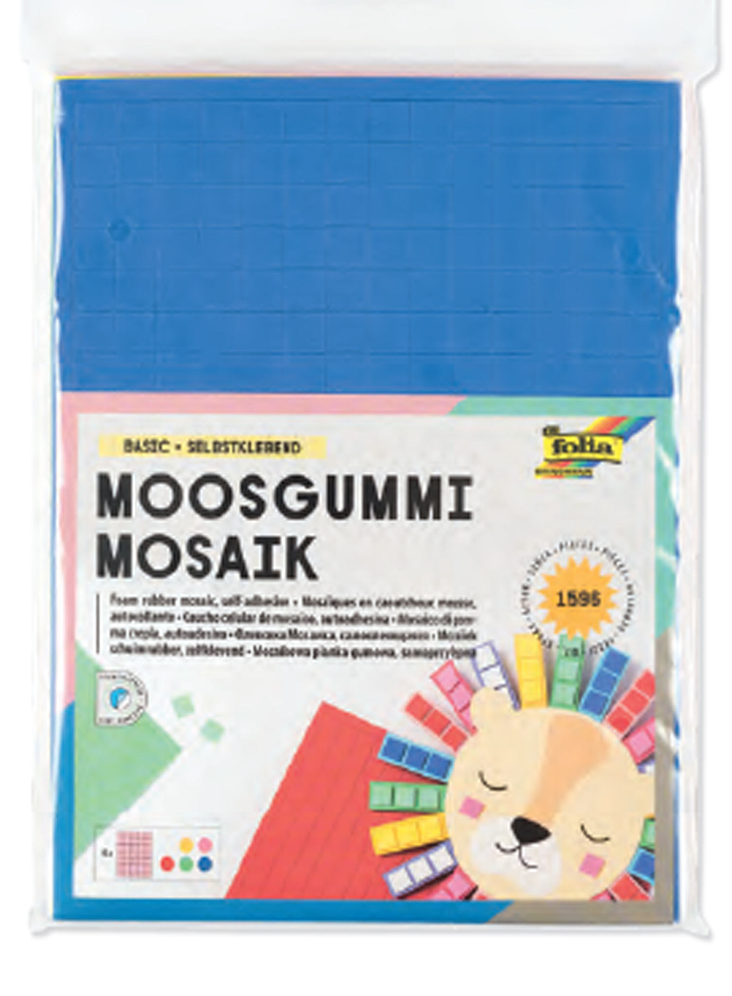 Moosgummi Mosaik BASIC, selbstklebend 15x20cm