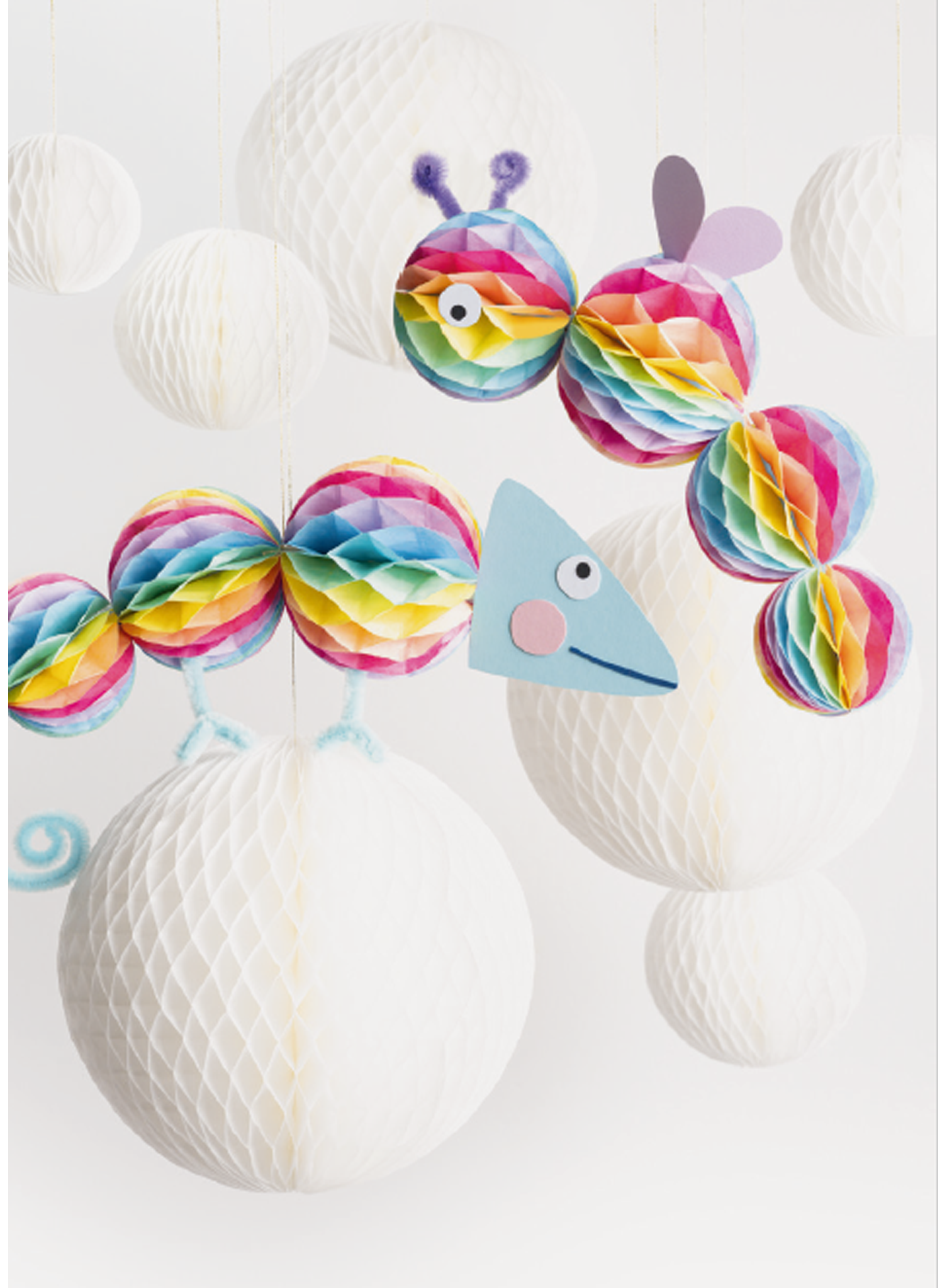 Wabenpapier Regenbogen gross 4 Bogen 30-lagig 33 x 42 cm