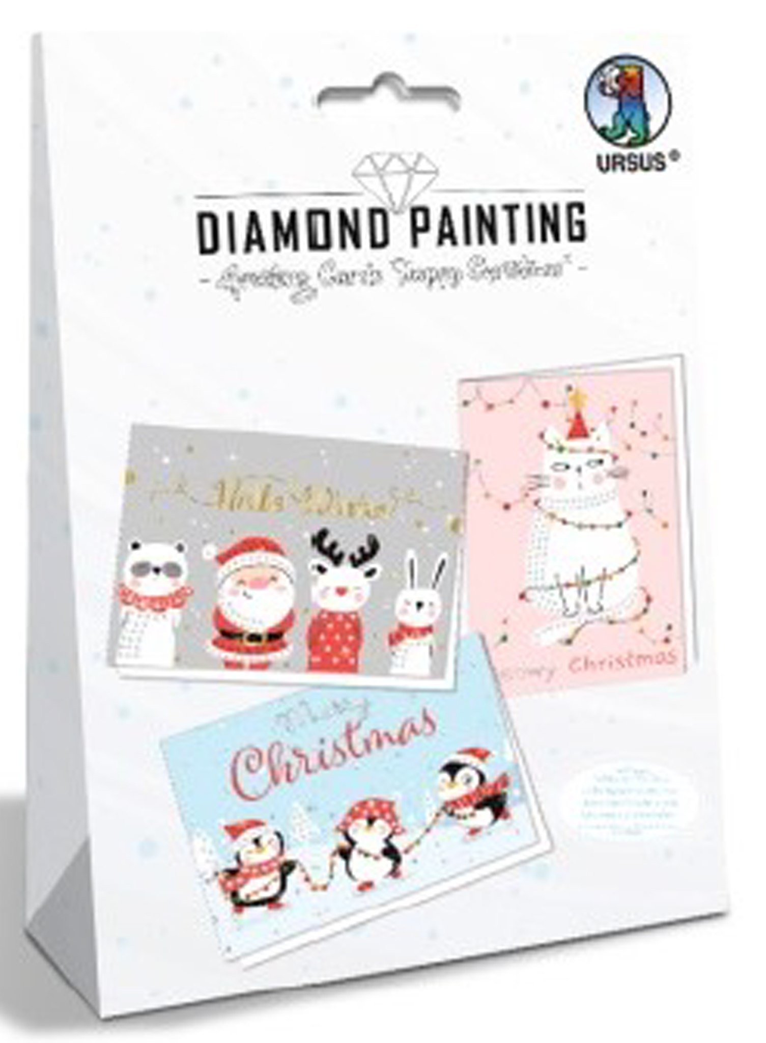 Diamond Painting Grusskarte, Frohe Weihnachten