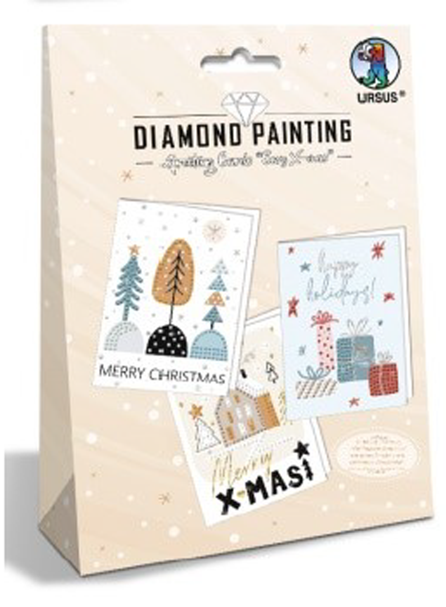 Diamond Painting Grusskarte, Weihnachten Modern